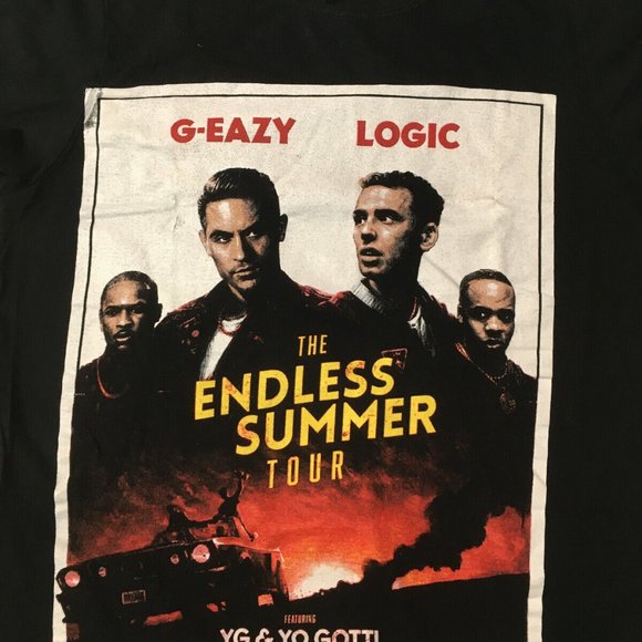 #L The Endless Summer Tour 2016 G-Eazy/Logic/YG/Yo Gotti black small t-shirt - Picture 7 of 8
